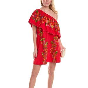 Farm Rio Red Tropical Romance Mini Dress - XS - NWT